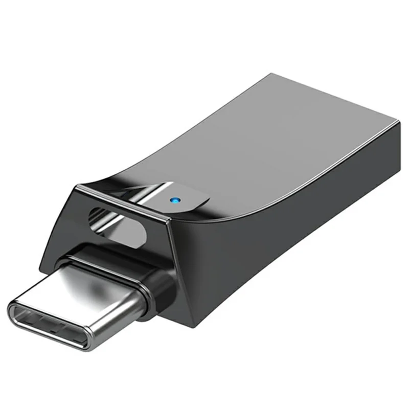 USB-A / USB-C 2 in 1 TF Card Reader for Phones / Tablets / Computers Memory Card Reader Compatible with iOS / Android / Mac - Grey