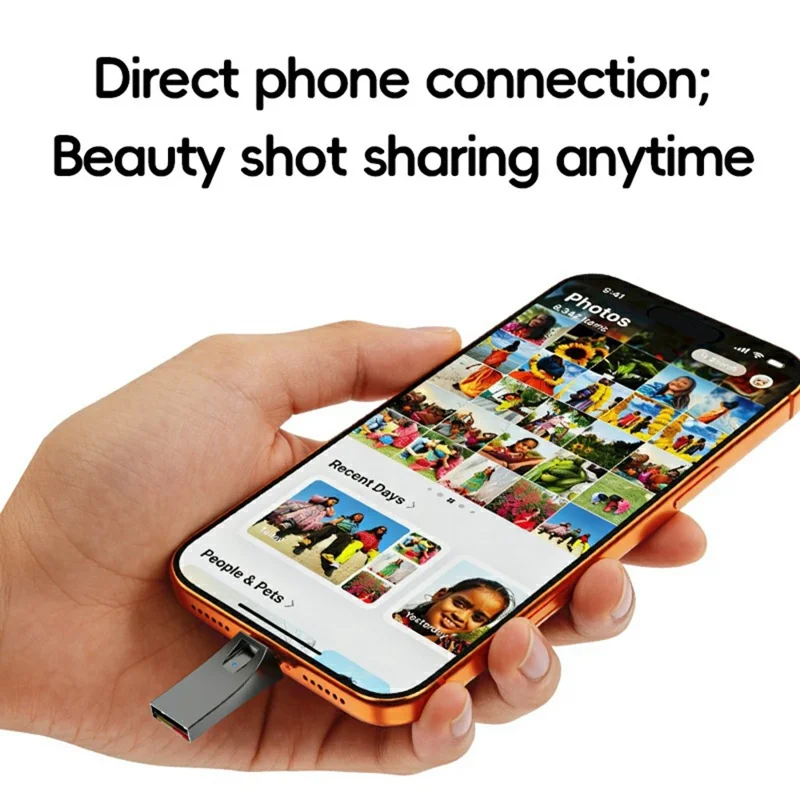 USB-A / USB-C 2 in 1 TF Card Reader for Phones / Tablets / Computers Memory Card Reader Compatible with iOS / Android / Mac - Grey