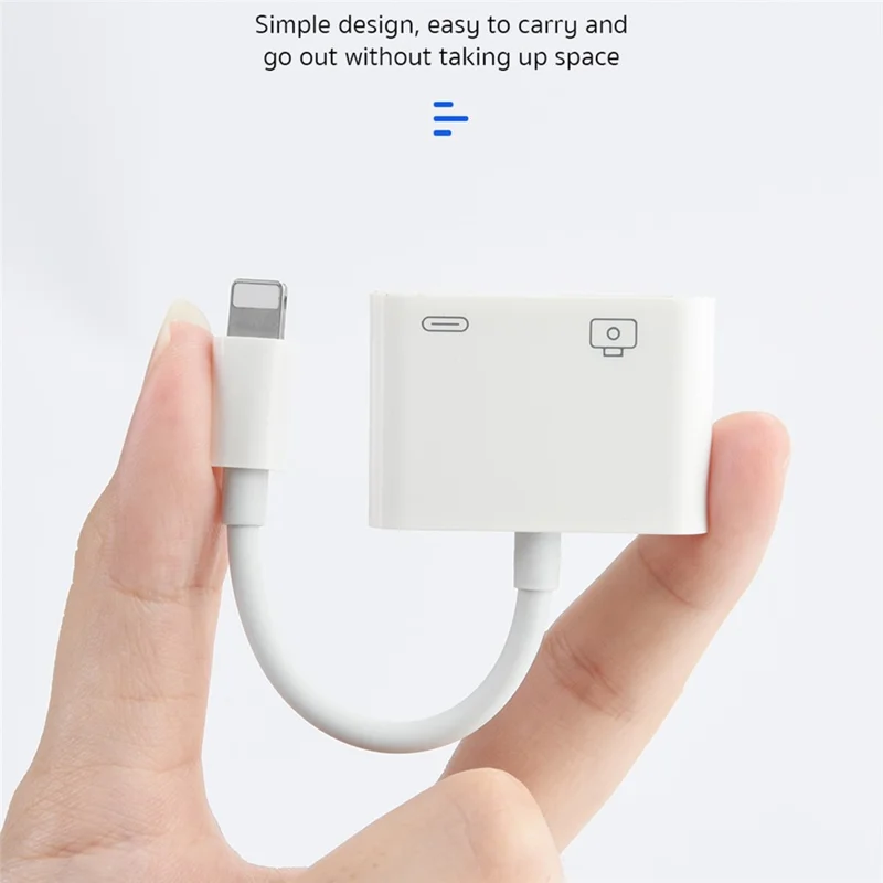 COTECI 33011 iP (5-14) USB OTG Adapter 2-in-1 Male to USB Female Adapter Charger Cable for iPhone iPad Camera U Disk