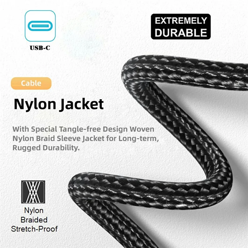 140W USB-C to DC 5.5x2.5mm Power Cable LED Display 6 Voltage Adjustable Charge Cable Charging Cord for Laptop