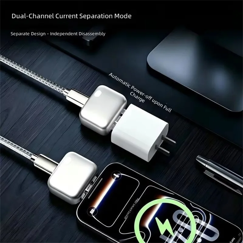 140W USB-C Fast Charging Fully Charged Separator Universal Fast Charging Safety Adapter Smart Auto Stop Charging Adapter for Phone Laptop