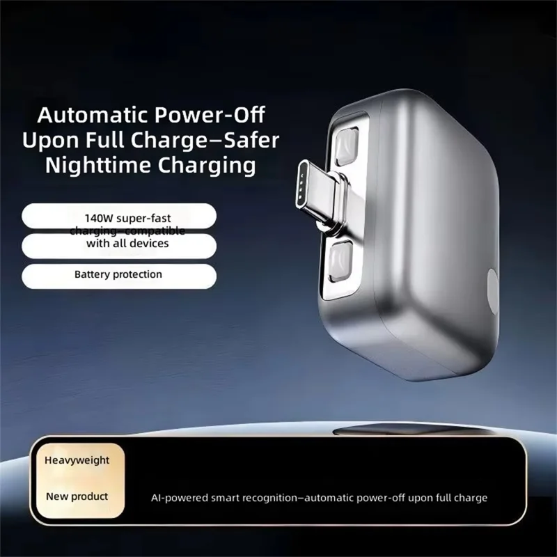 140W USB-C Fast Charging Fully Charged Separator Universal Fast Charging Safety Adapter Smart Auto Stop Charging Adapter for Phone Laptop