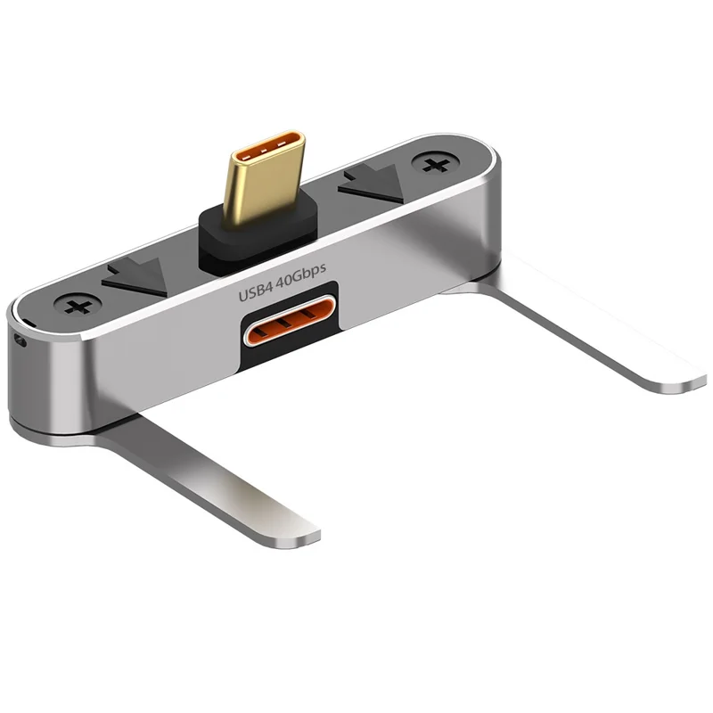 DOONJIEY DJMS01 USB4 Type-C L-Shape Stand Adapter 8K / 60Hz 40Gbps 240W Fast Charging Extender for Phone Tablet Laptop