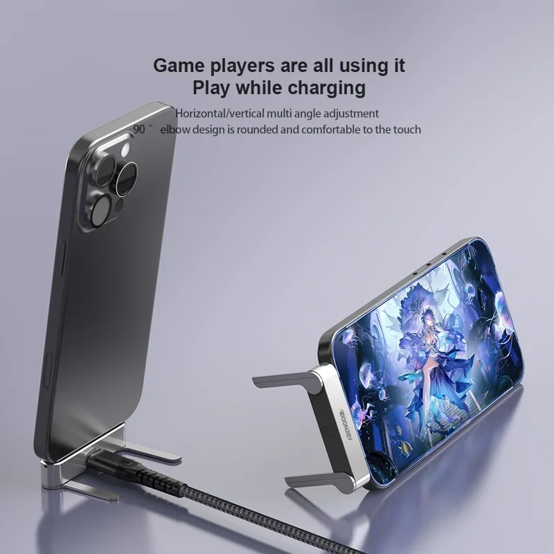 DOONJIEY DJMS01 USB4 Type-C L-Shape Stand Adapter 8K / 60Hz 40Gbps 240W Fast Charging Extender for Phone Tablet Laptop