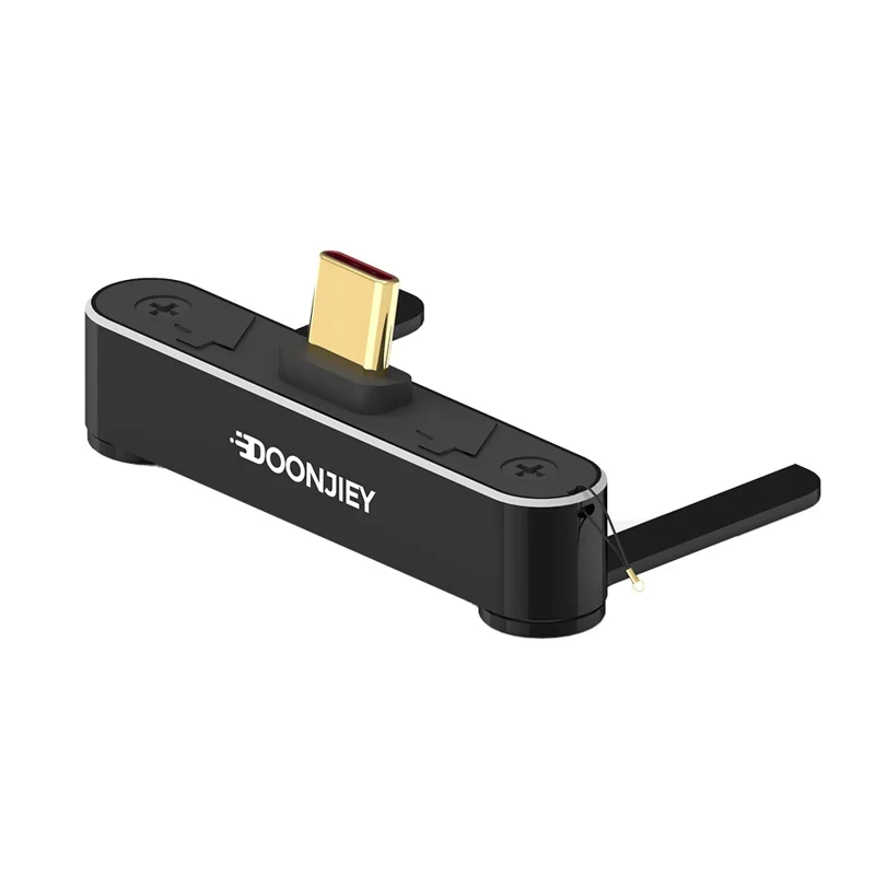 DOONJIEY DJMS02 Adaptador USB5 en Ángulo de 90° Tipo-C 80 Gbps, Extensor de Carga Rápida 240 W, 16K/60Hz, para Teléfono y Tablet - Negro