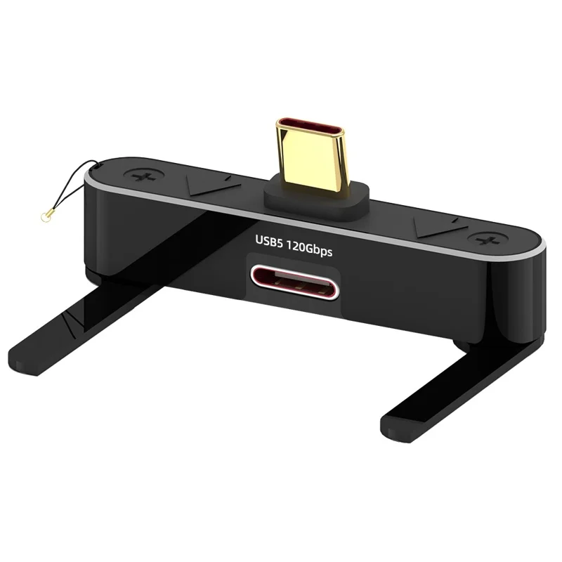 DOONJIEY DJMS03 USB5 Type-C Elbow Adapter 16K / 60Hz 120Gbps Data Transfer PD 240W Fast Charging Phone Stand Dock