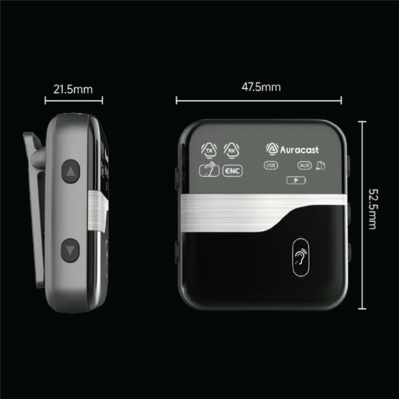 LE526 Bluetooth-kompatibel 6.0 ljudadapter 3-läges Auracast-sändare/mottagare med mikrofon