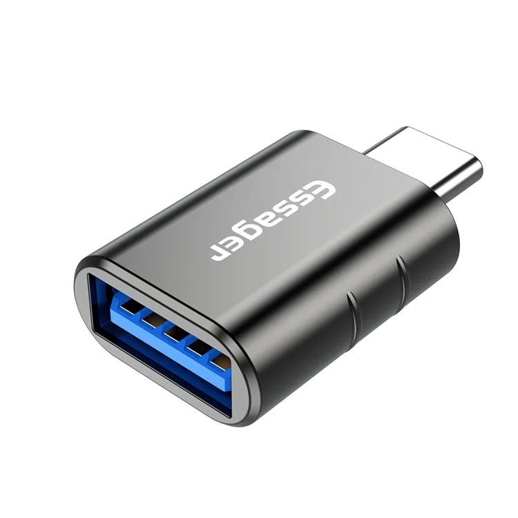 ESSAGER Mini Fast Charge OTG USB Female to Type-C Male Adapter USB 3.0 Data Transfer