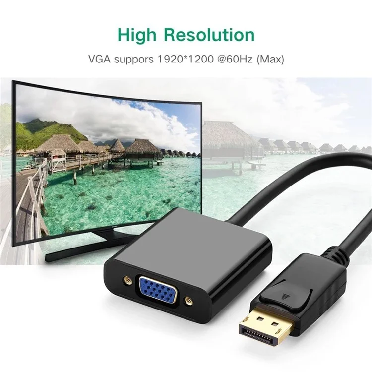 Ugreen 20415 1080p Displayport Maschio a VGA Convertitore Video Audio Femminile