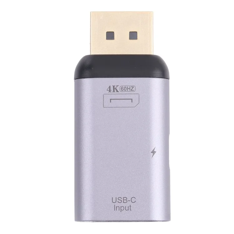 Портативный 2-в-1 4K 60Гц DP Male to Type-C Charging + Type-C Female Adapter