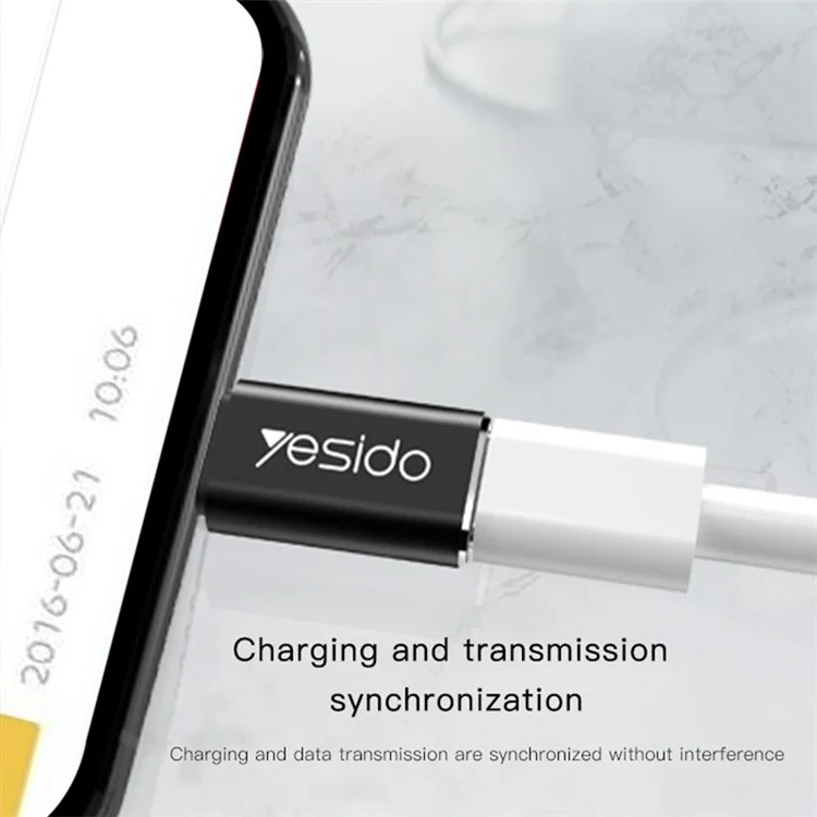 YESIDO GS03 Type-C to iP OTG Conector Adaptador de Transmisión de Datos y Carga Rápida
