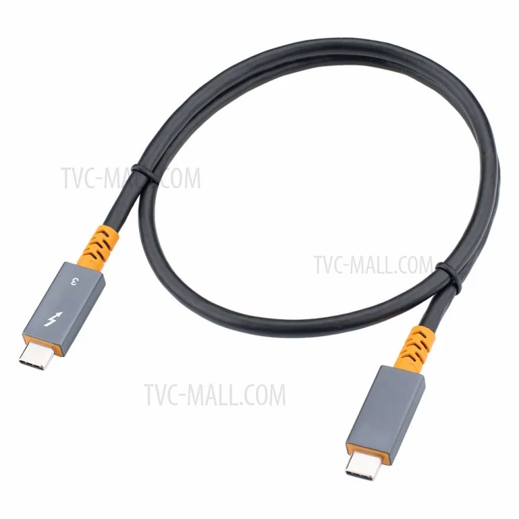 0.3m USB Type-C 100W 20V / 5A Fast Charging Cable 40Gbps 4K Compatible with Thunderbolt 3 Audio Video Transmission Cable Cord