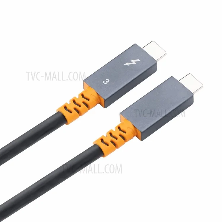 0.3m USB Type-C 100W 20V / 5A Fast Charging Cable 40Gbps 4K Compatible with Thunderbolt 3 Audio Video Transmission Cable Cord