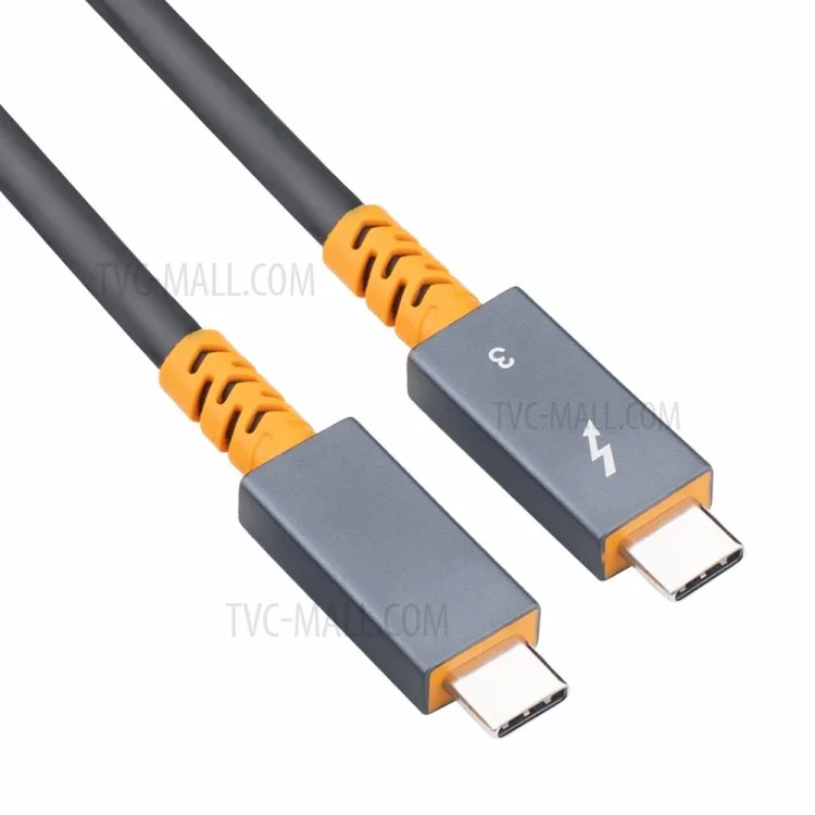 0.3m USB Type-C 100W 20V / 5A Fast Charging Cable 40Gbps 4K Compatible with Thunderbolt 3 Audio Video Transmission Cable Cord