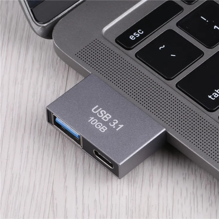 USB + Type-C Female to 2x Type-C Male Converter USB 3.1 10GB Алюминиевый сплав Адаптер