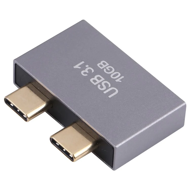 USB + Type-C Female to 2x Type-C Male Converter USB 3.1 10GB Алюминиевый сплав Адаптер