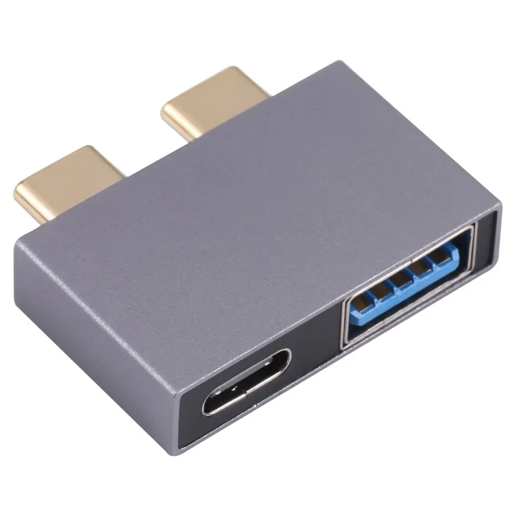 USB + Type-C Female to 2x Type-C Male Converter USB 3.1 10GB Алюминиевый сплав Адаптер