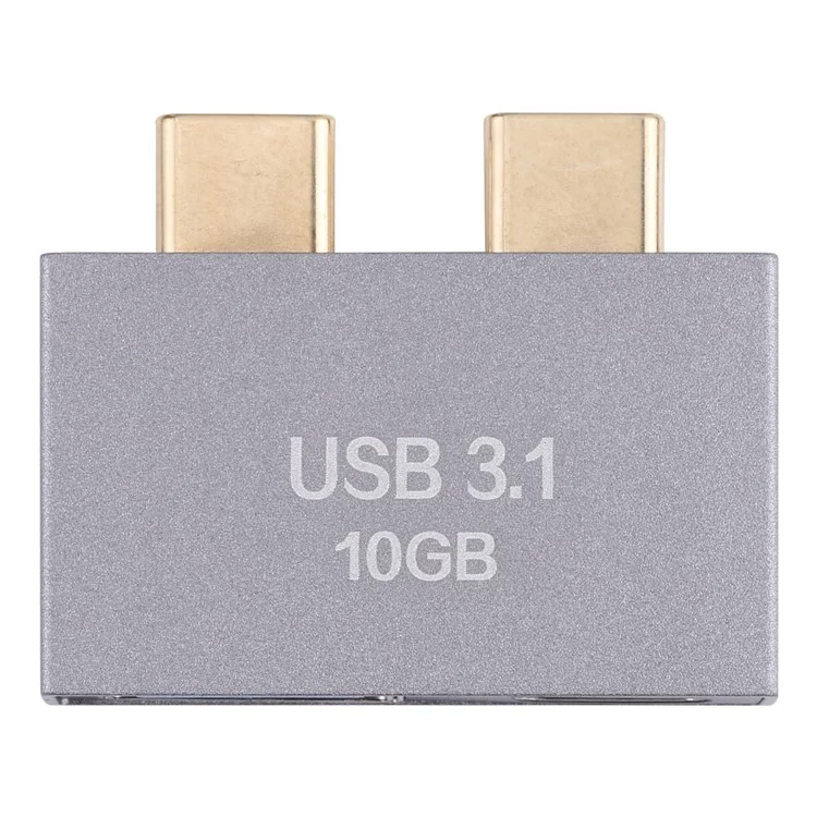 USB + Type-C Female to 2x Type-C Male Converter USB 3.1 10GB Алюминиевый сплав Адаптер