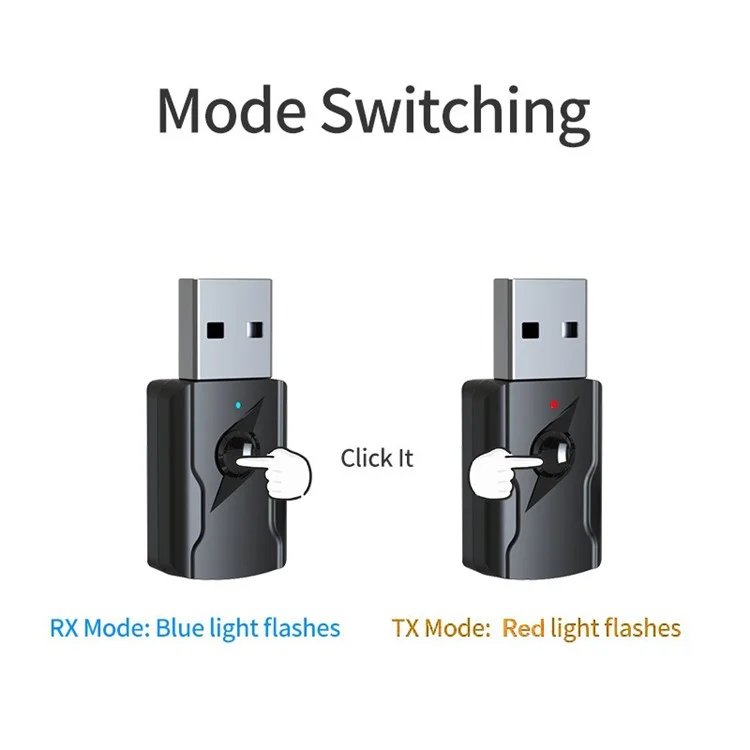 M135 Bluetooth 5.0 Transmissor Estéreo Receptor De Música USB Dual Saída Bluetooth Adaptador Bluetooth Adaptador De Áudio