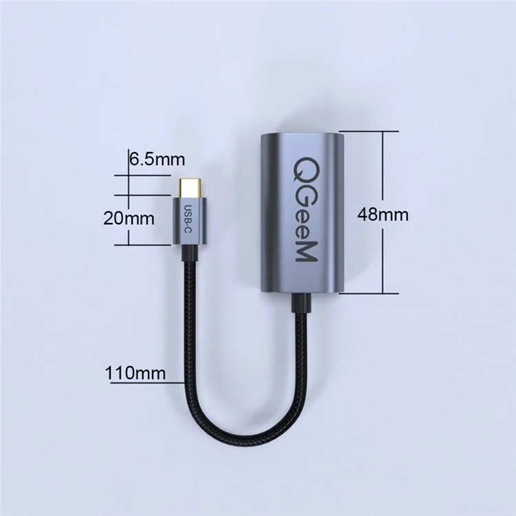 QGEEM QG-UA06 USB C to DP Female 4K/60Hz Thunderbolt3 to Displayport Cable Adapter