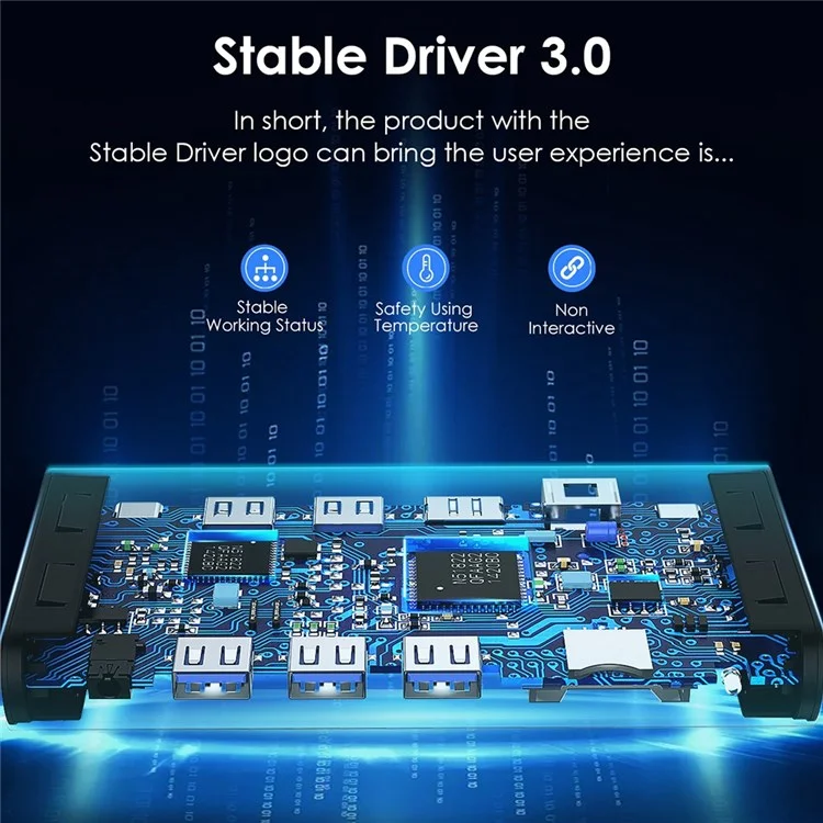 LENTION D54HEACR Multi-Port Docking Station Portable Mini USB Hub Type-C to 5 USB3.0+HD(4K/60Hz)+RJ45 +Memory&TF +3.5mm Audio+PD3.0 with USB-C to USB-C PD 100W Data Cable