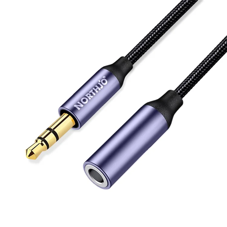 Northjo 1M Audio Cable 3 Polos 3.5 Mm Cable Estéreo Macho A Femenino Aux