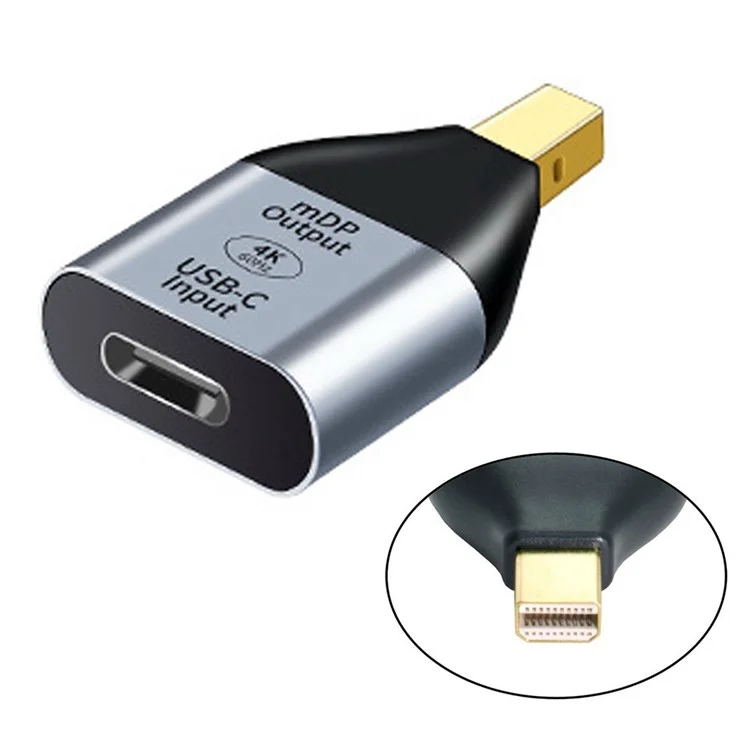 UC-012-MDP USB-C Weiblich zu Mini DisplayPort Männlich HDTV 4K/60Hz 1080P Adapter für Tablet/Telefon/Laptop