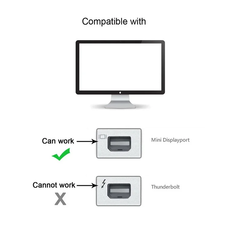UC-012-MDP USB-C Weiblich zu Mini DisplayPort Männlich HDTV 4K/60Hz 1080P Adapter für Tablet/Telefon/Laptop