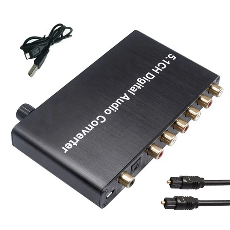 Convertidor de audio digital 5.1CH AY77 DTS / AC3 para decodificación DOLBY SPDIF Input to 5.1 Decoder