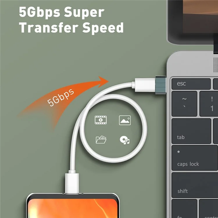 LDNIO LC150 Type-C Adapter USB 2.0 Male to Type-C Female Converter Adapter for Laptop Flash Drive Computer