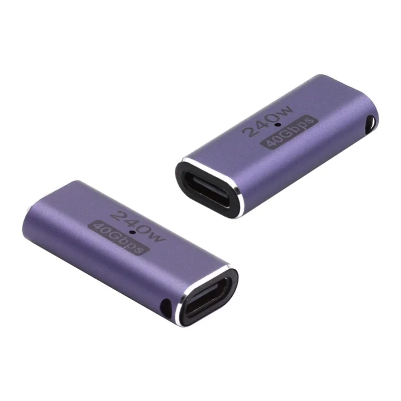 240W 40Gbps Type-C Female to Female Straight Mini Adapter Converter Support 8K Audio Transmission