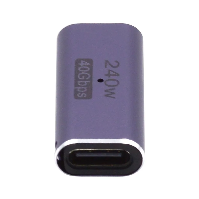 240W 40Gbps Type-C Female to Female Straight Mini Adapter Converter Support 8K Audio Transmission