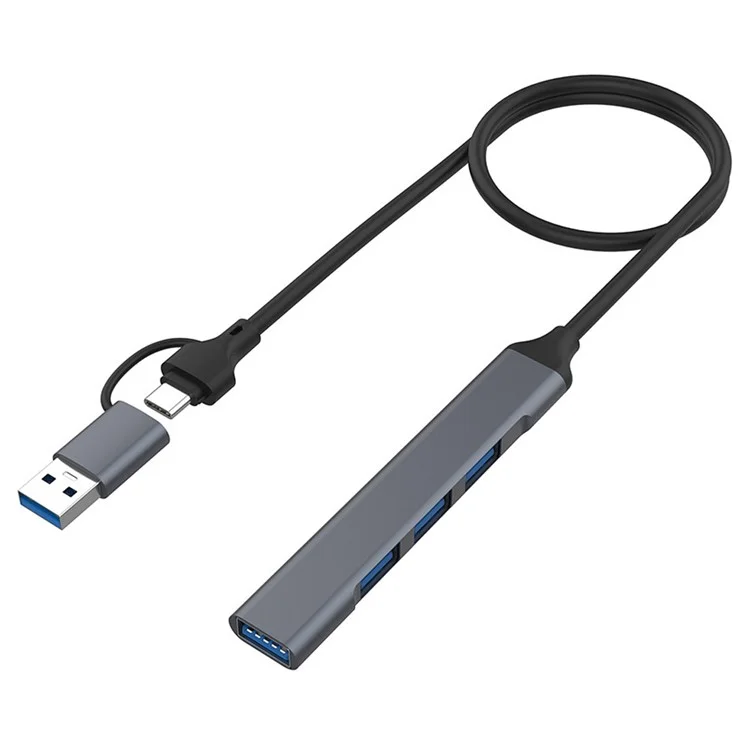 2-en-1 USB-C / Adaptador de Bosque USB-A Para la Computadora Portátil USB2.0 3.0 Estación de Acoplamiento Divisor Para Mouse, Teclado