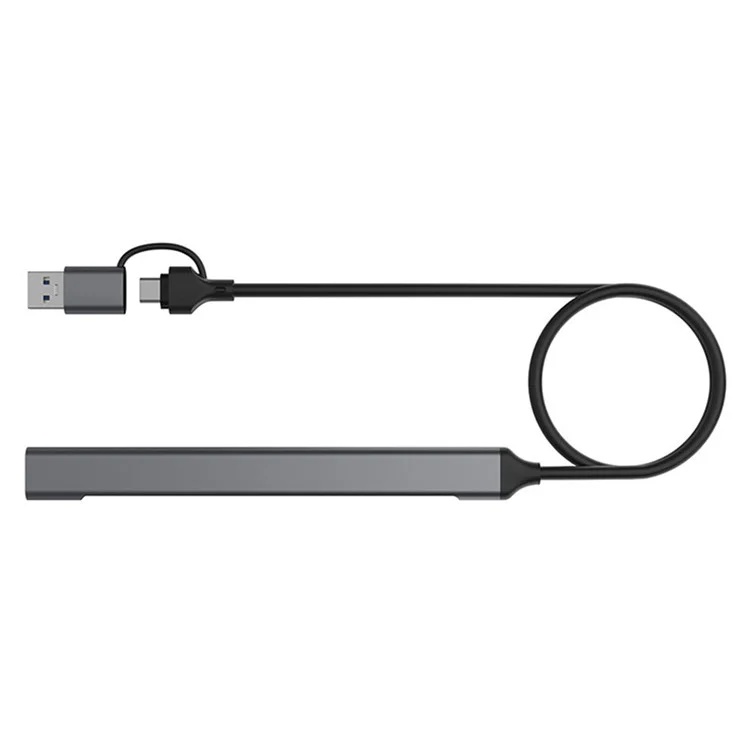 Adaptador de centro de conexión USB-C / USB-A 2 en 1 de 7 puertos Estación de acoplamiento USB2.0 3.0 Divisor para portátiles