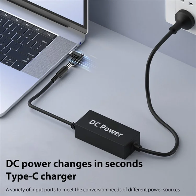 For Mobile Phone / Tablet / Laptop 65W DC 6.0x3.7mm to Type-C PD Power Adapter Converter
