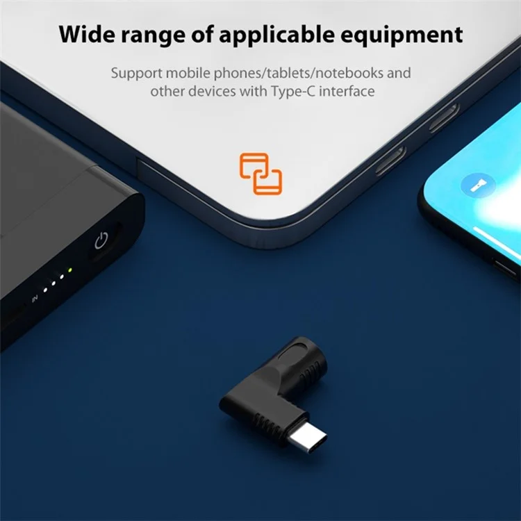For Mobile Phone / Tablet / Laptop 65W DC 6.0x3.7mm to Type-C PD Power Adapter Converter
