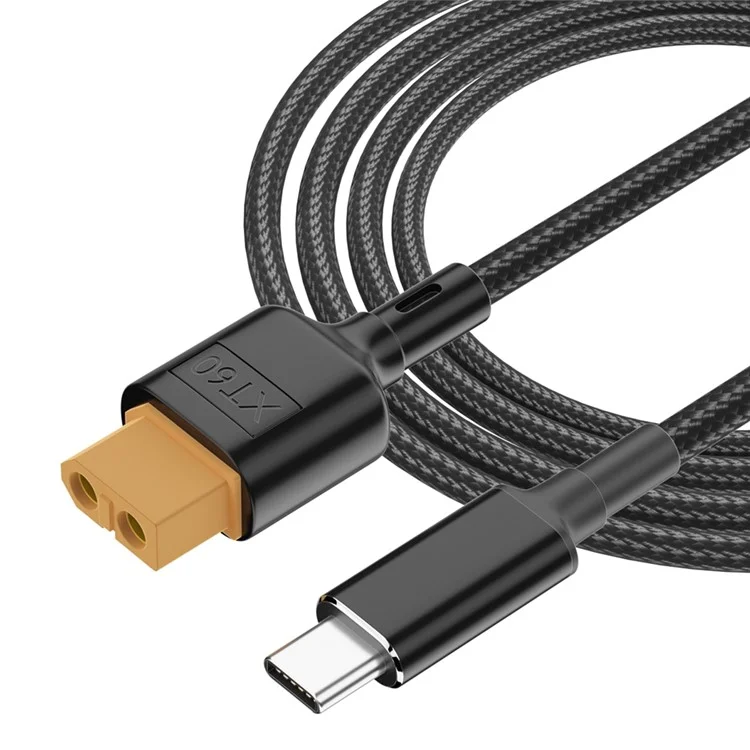 Кабель-адаптер USB-C to XT60, 100 см, поддержка PD 100 Вт, 20 В / 5 А быстрой зарядки