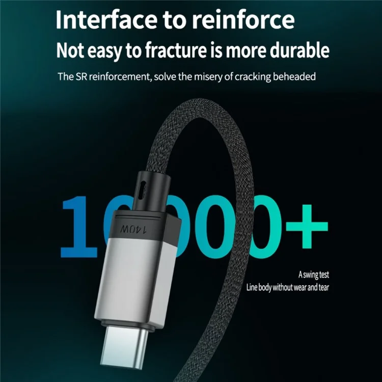 2m PD 140W Compatible Avec Magsafe 3 Nylon Tressé USB-C Vers le Câble de Charge Magnétique Pour MacBook - Gris