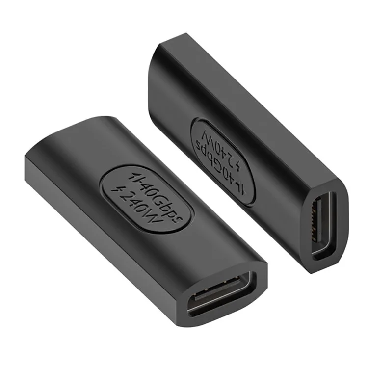 Adaptateur convertisseur droit femelle à femelle USB C Type-C de 40 Gbps 240 W Charge rapide