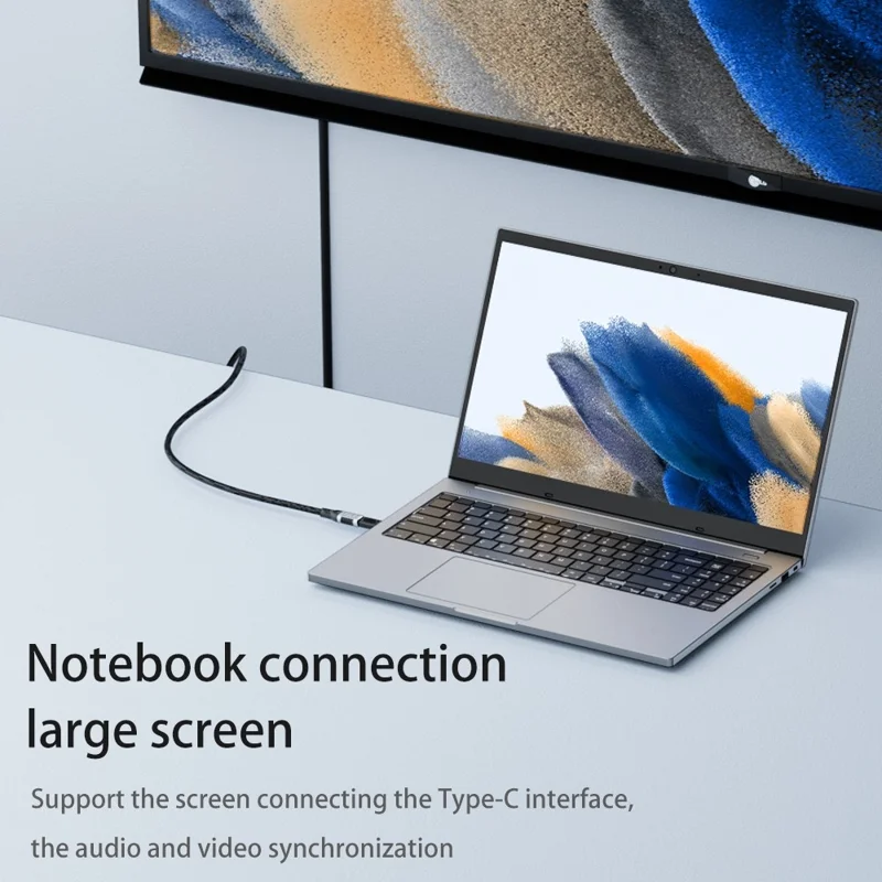 Type-C Female to Type-C Male Middle Angled Converter 40Gbps 240W Fast Charging Mini Adapter