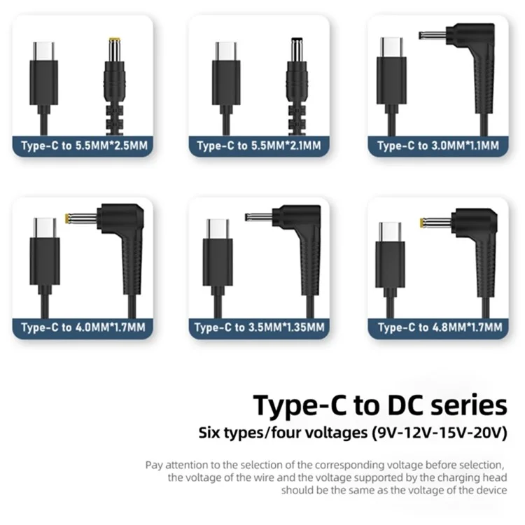 Cable convertidor de alimentación de tipo C de 9V 4,0 x 1,7 mm a CC para enrutadores, cámaras, TV Box, lámparas de escritorio