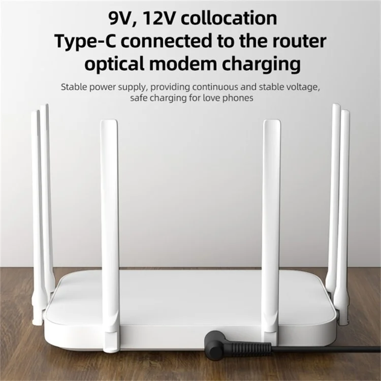 20V USB-C to DC 5.5x2.5mm Power Adapter Cable PD 65W Charging Cord PVC Shell Type-C Extension Charge Cable