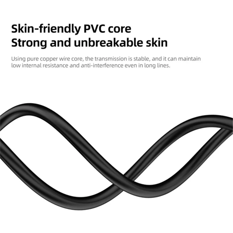 Cable de extensión de carga de tipo C, adaptador de alimentación de 9V USB-C a CC 5.5x2.5mm, con carcasa de PVC