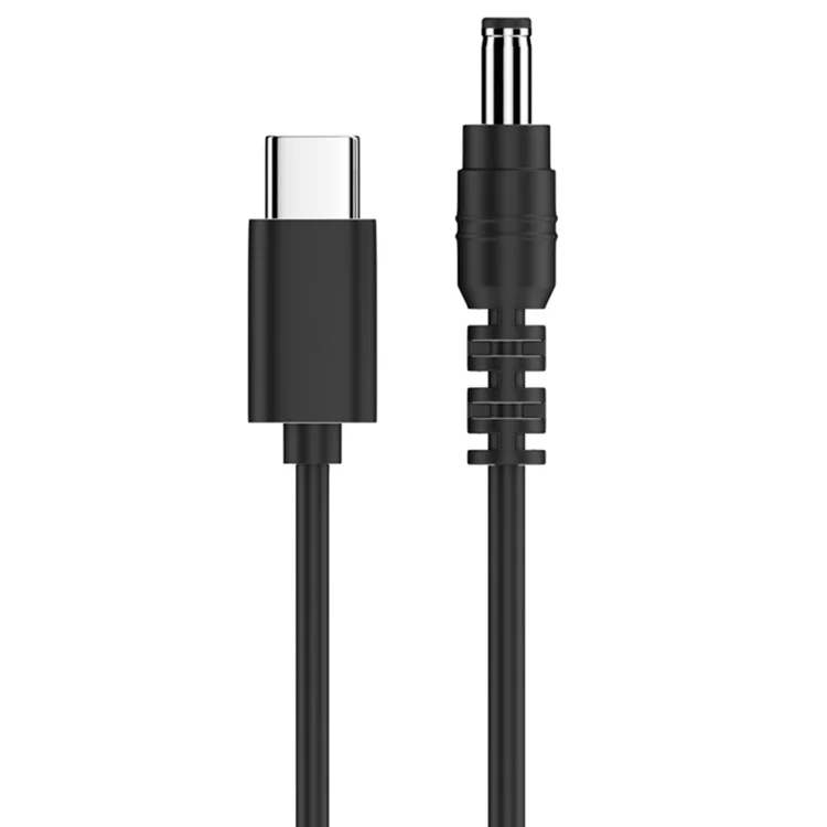 USB-C to DC Power Cable 9V 5.5 x 2.1mm PVC Power Cord Adapter for Routers, Cameras, TV Box, Desk Lamps