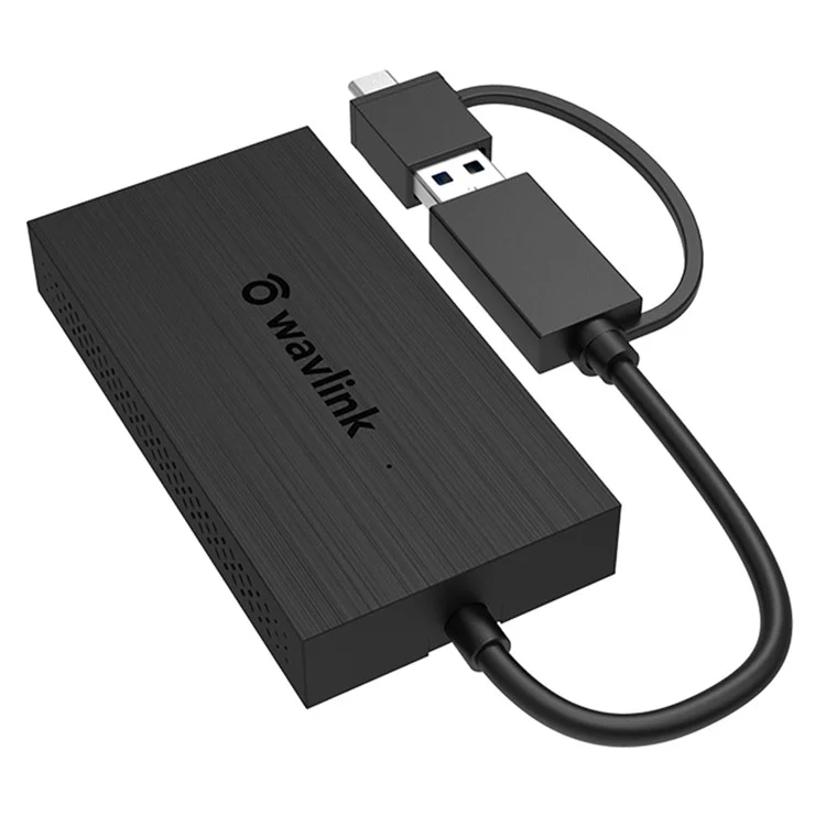 WAVLINK UG7602HC Adaptador portátil USB3.0 / USB-C a Dual HD Display Expansion Graphics Card Sync Screen Expander