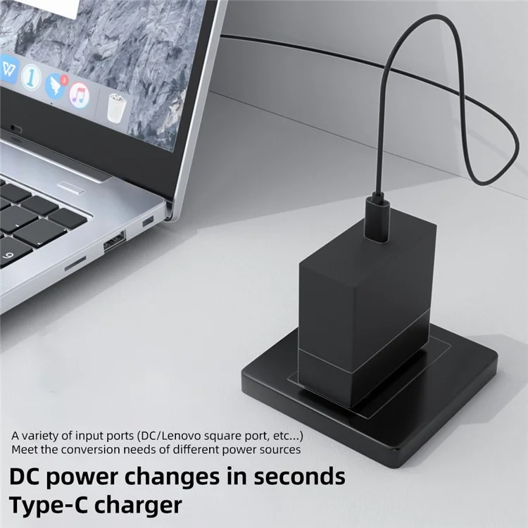 100W N 3.5X1.35mm Female to Type-C Male Power Converter Charging Adapter