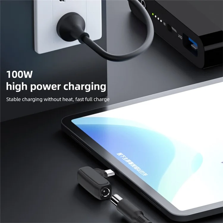 100W N 3.5X1.35mm Female to Type-C Male Power Converter Charging Adapter