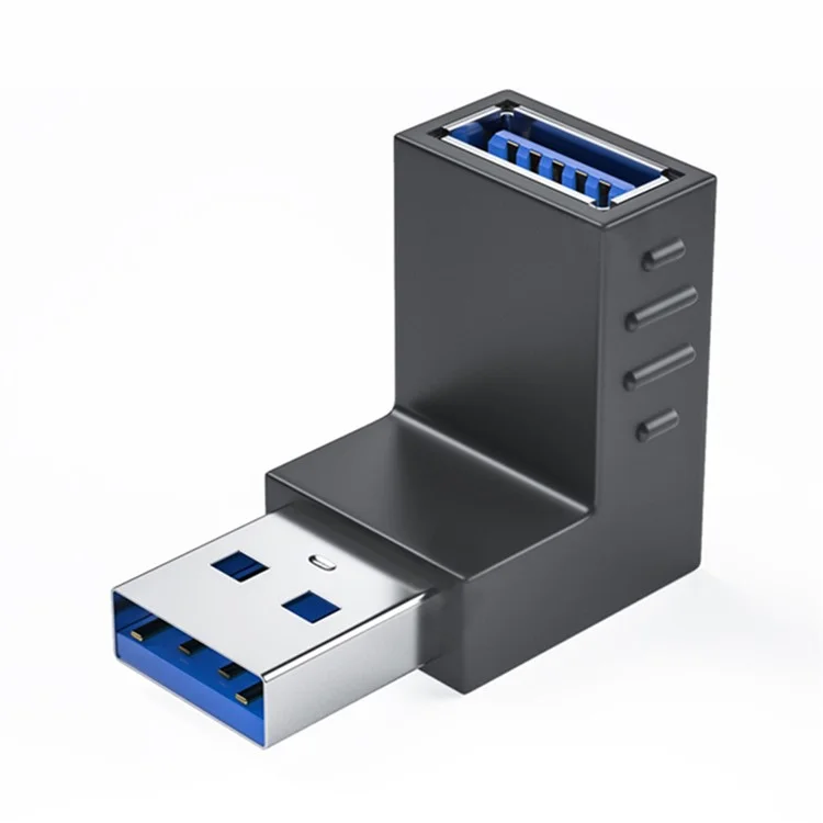 ENKAY HAT PRINCE USB 3.0 Male to Female Converter 90 Degree Right Angle Adapter - Up Angle