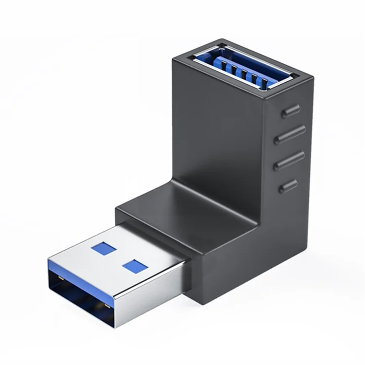 ENKAY HAT PRINCE USB 3.0 Conector Masculino para Feminino Conversor Ângulo Reto de 90 Graus - Ângulo para Baixo