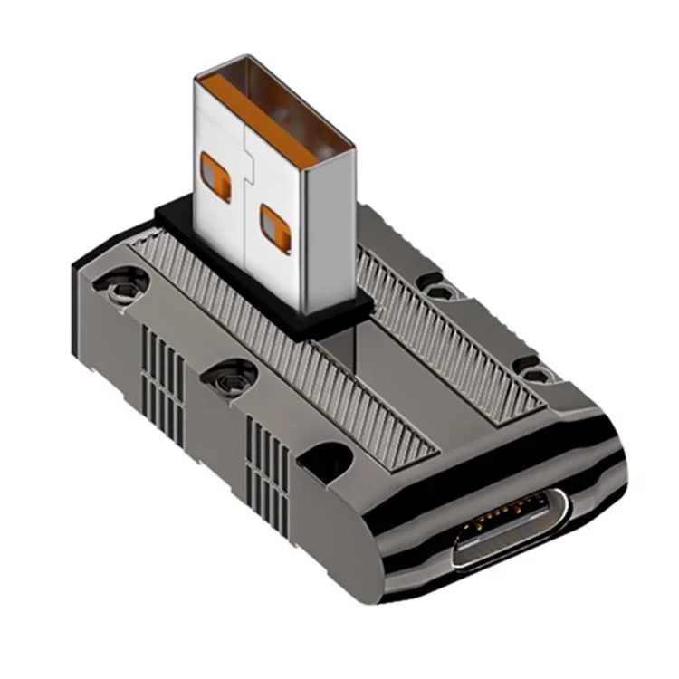 USB 3.1 Gen2 to Type-C Converter 10Gbps Middle Elbow Adapter Support 120W Fast Charging